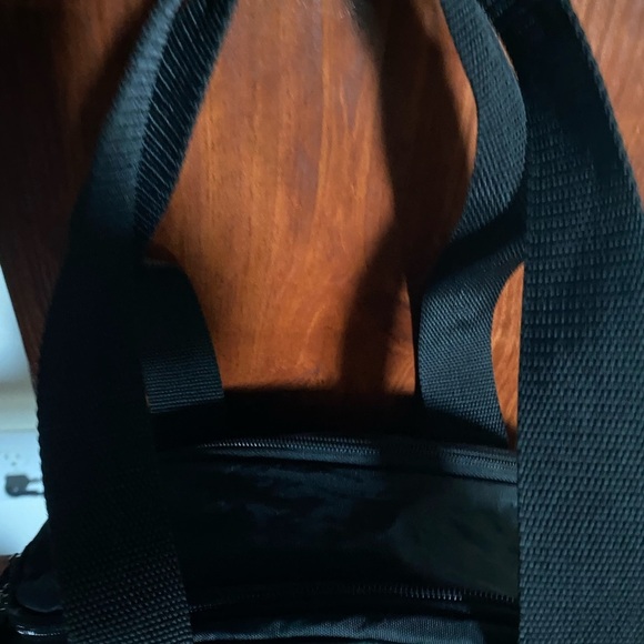 Vintage L.L. Bean Heritage Green Blue Mini Recycled Duffel Mountain Logo 20L Bag - Picture 9 of 15